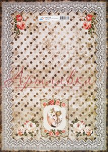 Бумага для декупажа Дама с кружевом-2, 40*30см