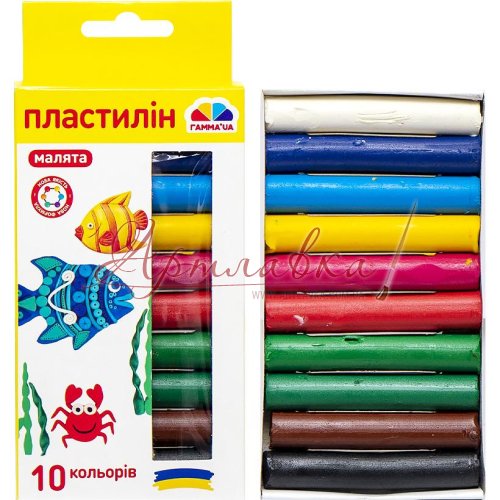 Пластилин Малыши Гамма, 10 цветов