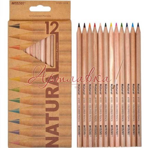 Кольорові олівці Marco Natural, 12 кол.