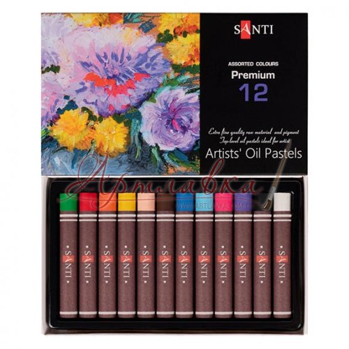 Масляная пастель Premium Artist's Oil Pastel, 12 шт/уп