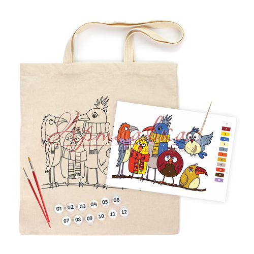 Набор для творчества Сумка-разрисовка Funny Birds, 38*42см