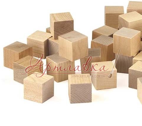 Набор деревянные кубики для рукоделия, игр и творчества Craft Sticks, 1см, 40шт