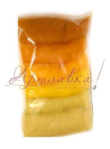 Набор шерсти для валяния Подсолнух