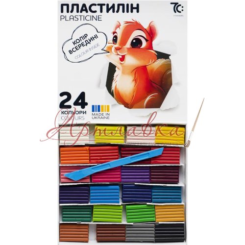 Пластилин детский Малыши Гамма, 24 цв.
