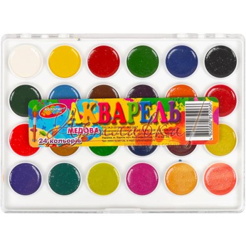 Акварельные краски медовые, 24 цв.