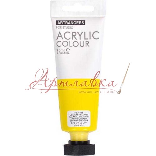Краска акриловая Art Ranger, Lemon yellow, 75мл