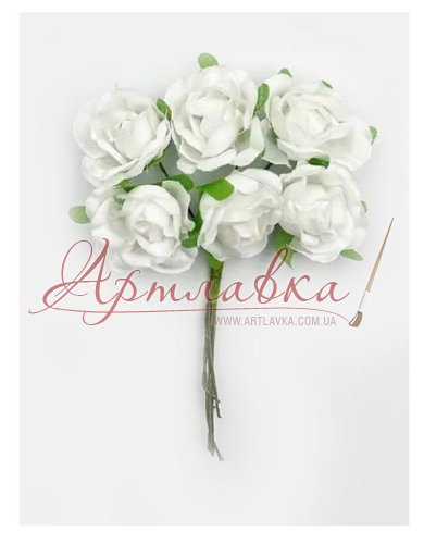 Розочки бумажные, белые
