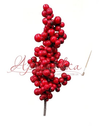 Веточка Красная калина, мелкие ягодки, 10см