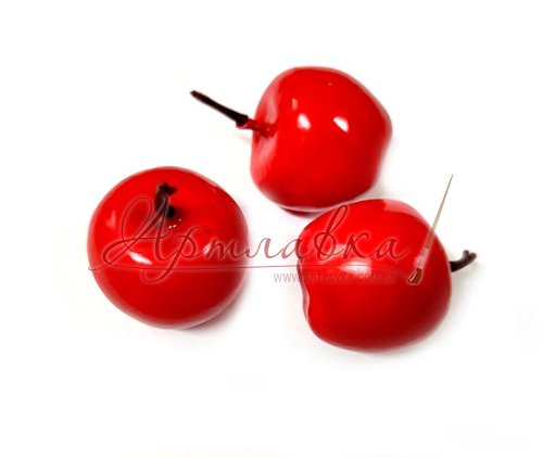Яблочко декоративное красное, 3см