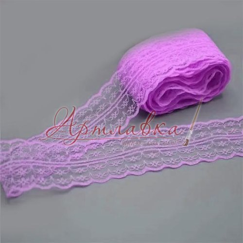 Лента кружевная Аллюр, Сиреневый, 4,5см
