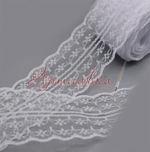 Лента кружевная Аллюр, Белый, 4,5см