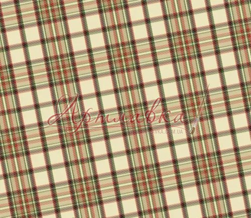 Пакувальний папір Клітинка шотландка коричнева, 70*100см