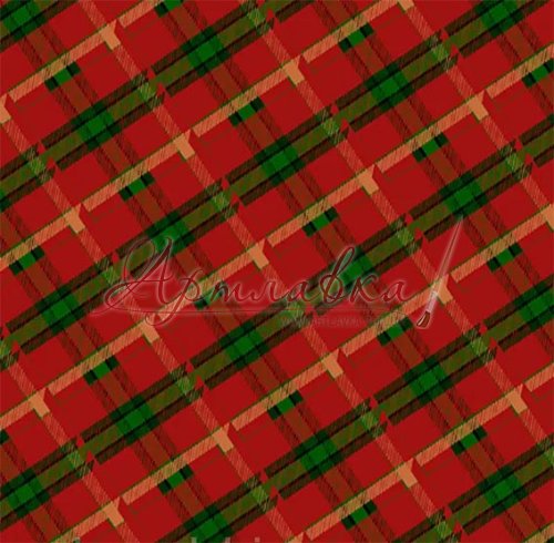 Упаковочная бумага Клетка шотландка красная, 70*100см