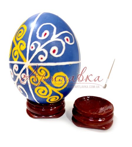 Подставка под яйцо, красное дерево