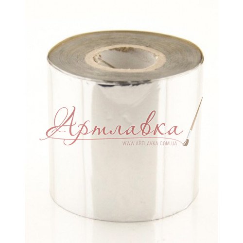 Поталь в руллоне трансферная Серебро Cadence Foil Leaf Rulo Varak Silver, 8см х120 м