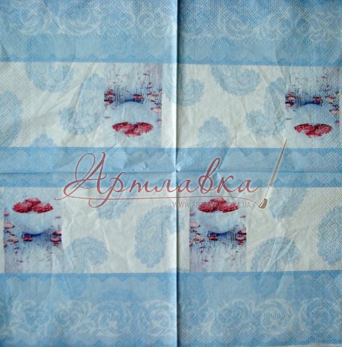 Декупажная салфетка Морозные узоры, 33*33см