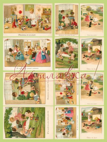 Декупажна карта Мультяшні картинки, 35*50см