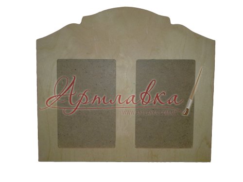 Фоторамка деревянная Дуо, 24х28см, 2 фото 10х15см