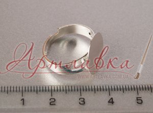 Основа для колец, 8*15 мм, 18 мм, Серебро, 3шт/уп
