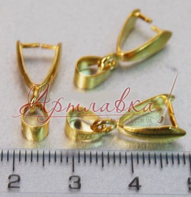 Держатель для кулона, 15*4 мм, Золото, 5шт/уп