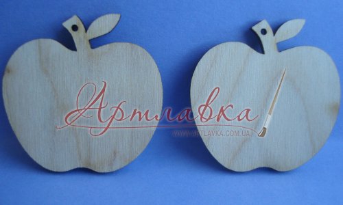 Заготовка для сережек деревянная Яблочки, 40*35*3мм