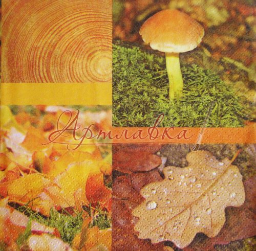Декупажная салфетка  Осенняя, 33*33 см