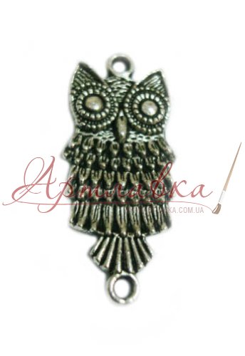 Подвеска металлическая Сова, 28*12мм