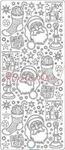 Стикеры контурные Новогоднее настроение, Золото, 10*23см