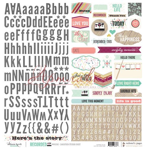 Стикеры с кардстока Love this moment, 30*30см