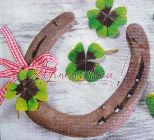 Декупажна серветка Підкова, 33*33см