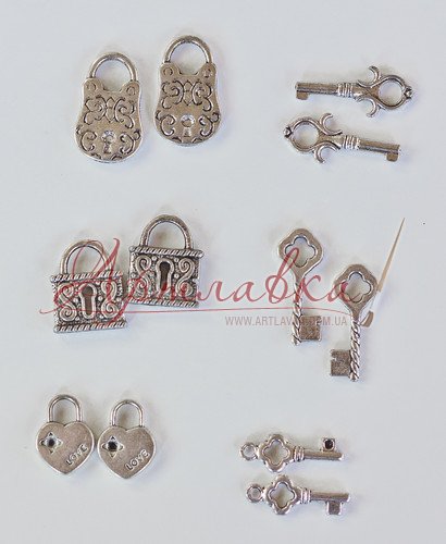 Набор подвесок Ключики-замочки