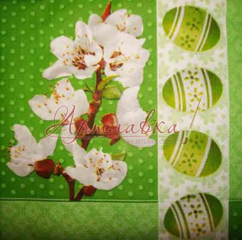 Декупажная салфетка Цветущая ветка, 33*33см