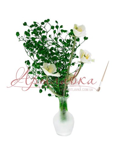 Білі квіти в скляній вазі