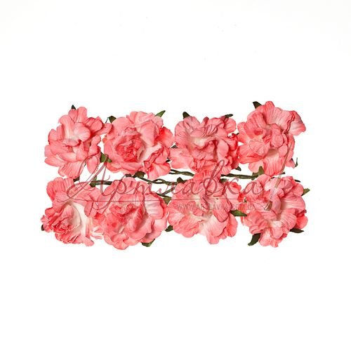 Розочки пышные, розовые, 8 шт\уп