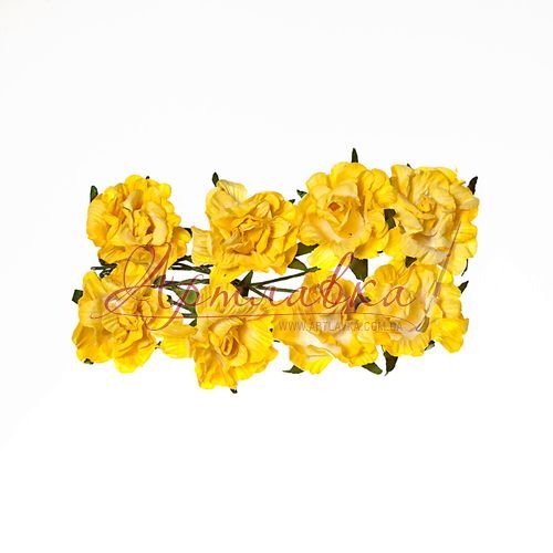 Розочки пышные, желтые, 8 шт\уп