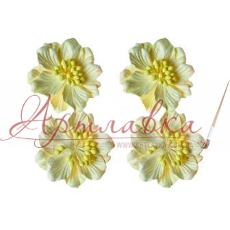 Гардении кремовые из шелковичной бумаги, 5см, 4шт/уп