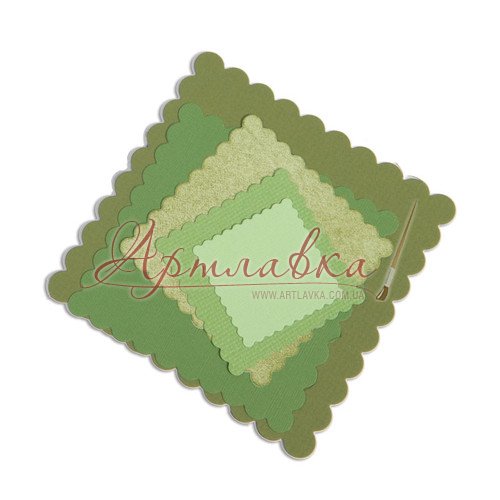 Форма-трафарет для вырубки Ажурные квадраты, Framelits Die, 5шт