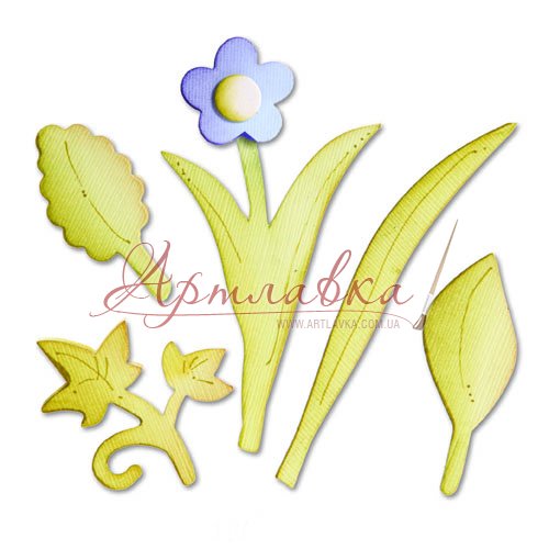 Форма для вырубки Букет с листочками Bigz Die