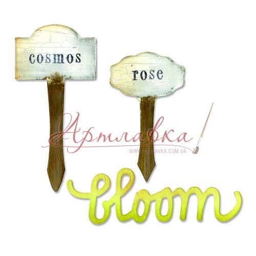 Форма для вырубки Таблички для цветов, Bigz Die