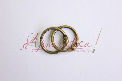 Кольца для скрап-альбома, Медь, 20 мм, 2шт/уп