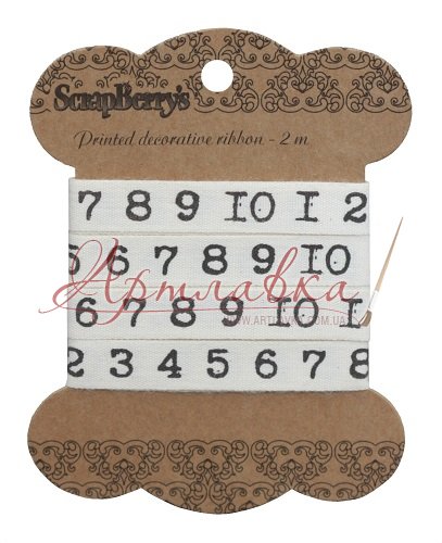 Стрічка бавовняна Цифри ( друкарська машинка), 1см*2м