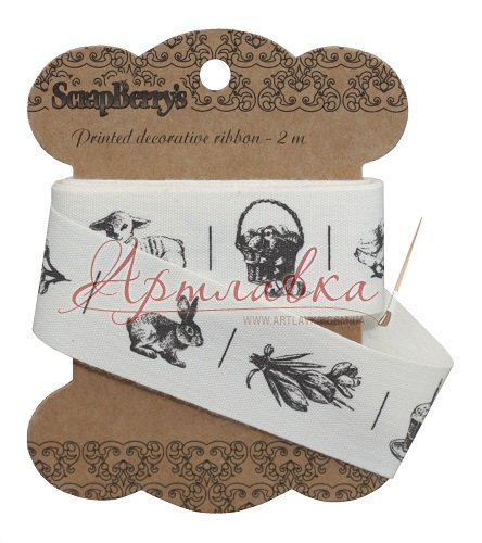 Стрічка бавовняна Великдень, 2,5см*2м