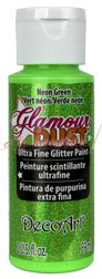 Фарба з блискітками Premium Glamour Dust Неоновий зелений, 60мл