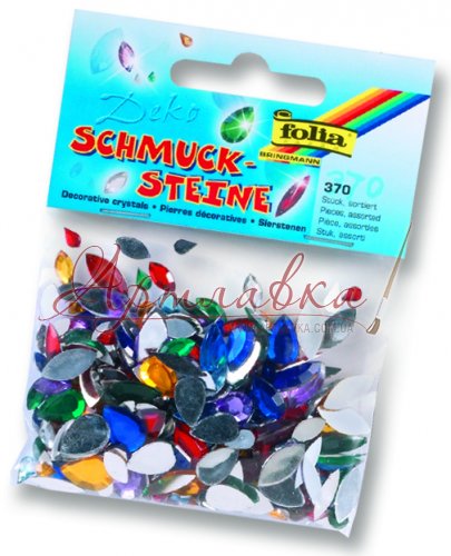 Камни декоративные, Капли, 370шт/уп