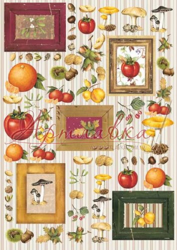 Декупажная карта Дары осени, 60г/м, 50*70см